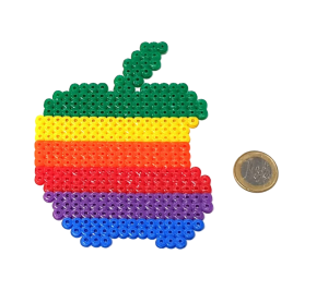 Λογότυπο Apple σουβέρ χειροποίητο pixel art