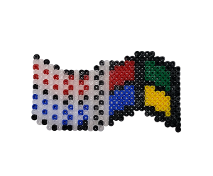 Λογότυπο Windows pixel art χειροποίητο