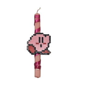 Λαμπάδα με Kirby χειροποίητο Pixel Art